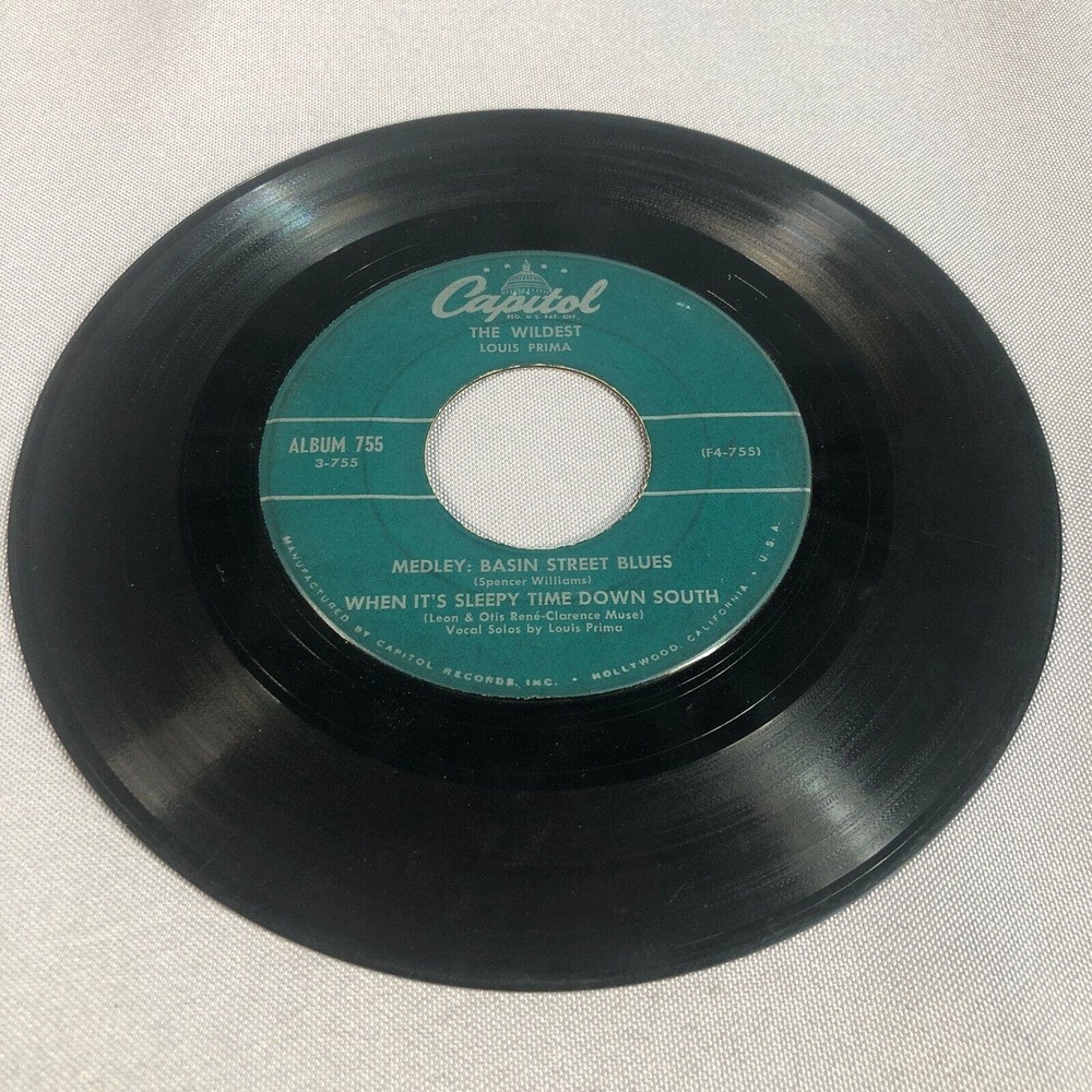 Louis Prima The Wildest Part 3 Body and Soul / Medley 7" Vinyl 45 Capitol Record